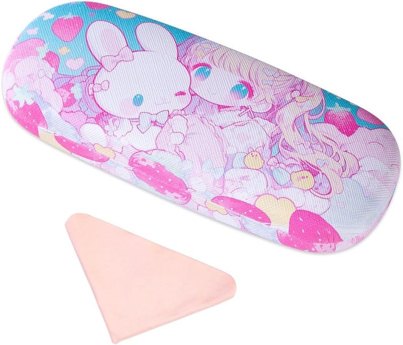 PERFECTSIGHT Store Hard Shell Eyeglasses Case, PU Leather Protective Glasses Case, Cute Eyeglass Case for Women Men Girls - Image 1